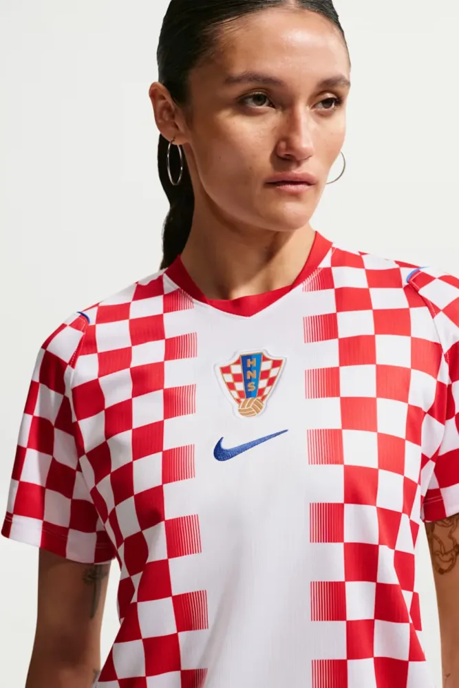 Nike Kroatien Home Replica Damen Fussballtrikot WM 2026 Weiss, Damen, Größe: XS