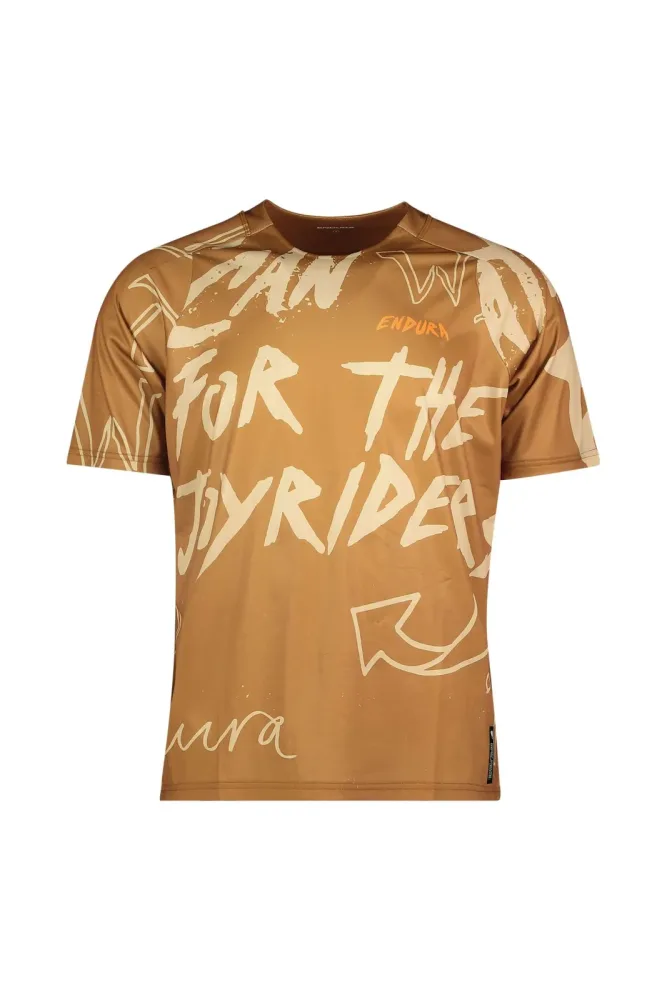 Endura SingleTrack Print Herren Biketrikot Beige, Herren, Größe: L