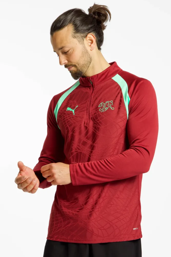 PUMA Schweiz Training Herren Longsleeve WM 2026 Rot, Herren, Größe: L