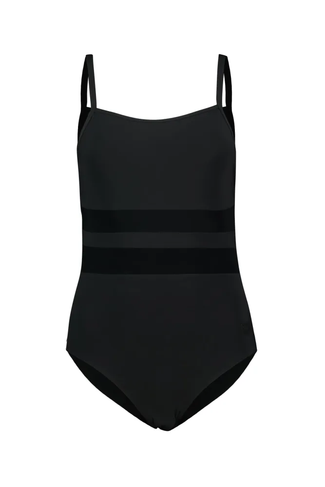 Arena W Arena Mesh Equals Swimsuit Back B Badeanzug Damen, schwarz, Grösse: D 34