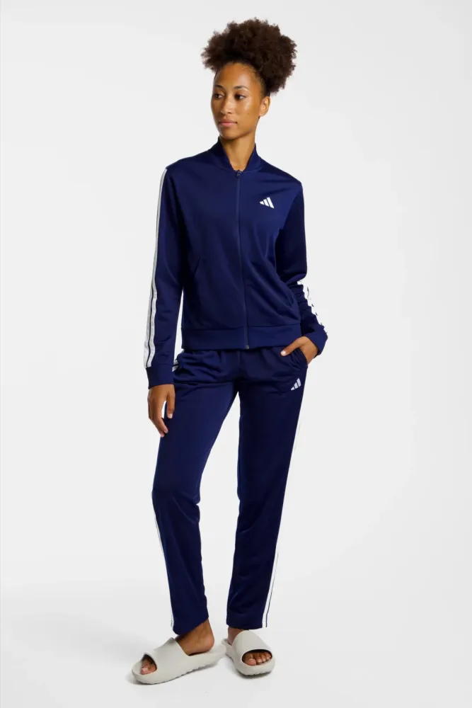 adidas Essentials 3S Damen Trainingsanzug Blau, Damen, Größe: XL
