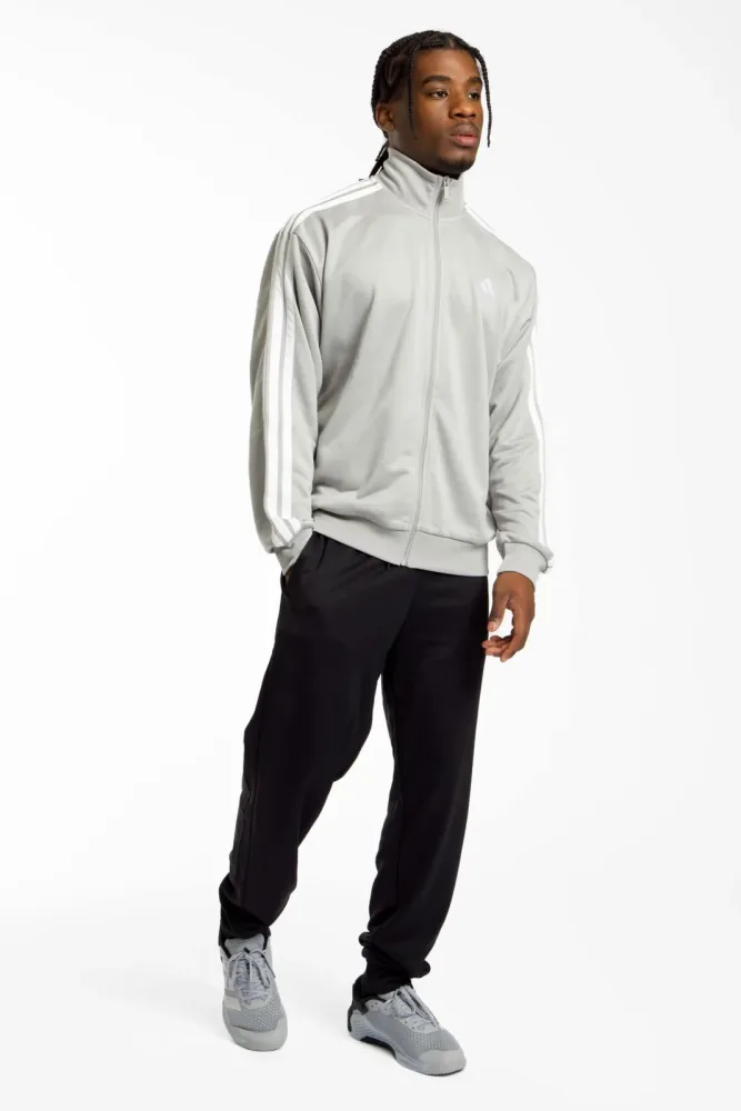 adidas 3S French Terry Herren Trainingsanzug Grau, Herren, Größe: L