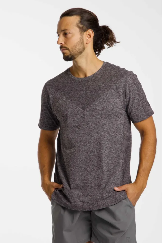 POWERZONE Seamless Herren T-Shirt Braun, Herren, Größe: M