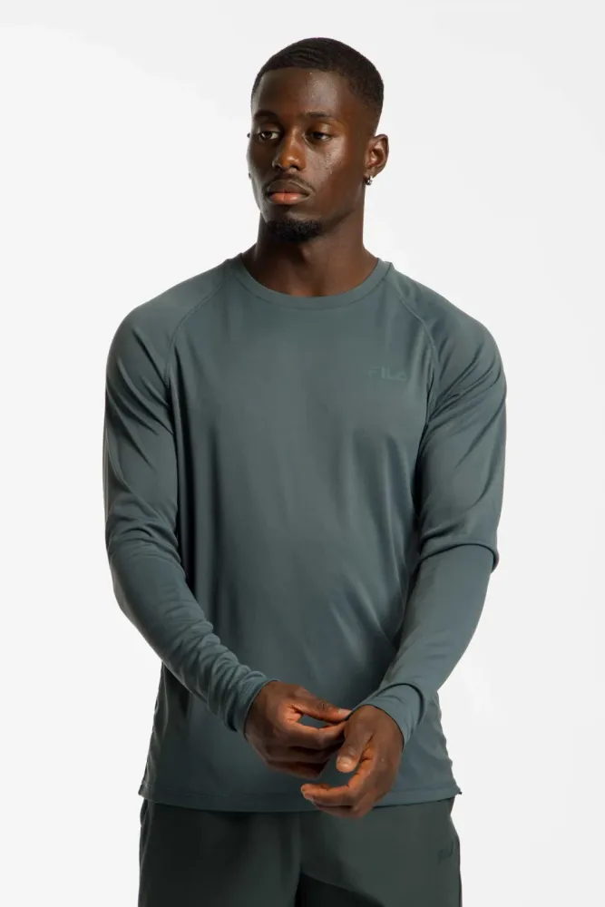 FILA Ossuccio Herren Longsleeve Grau, Herren, Größe: XL
