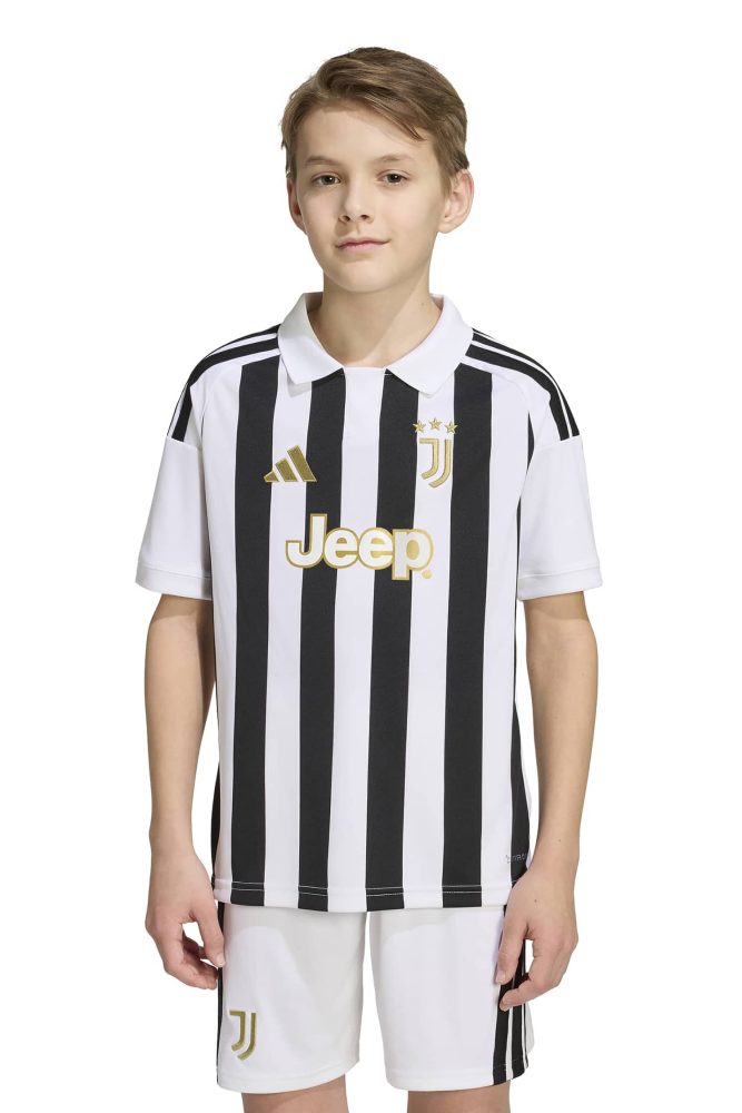 adidas Juventus Turin Home Replica Kinder Fussballtrikot 26/27 Schwarz, , Größe: 140