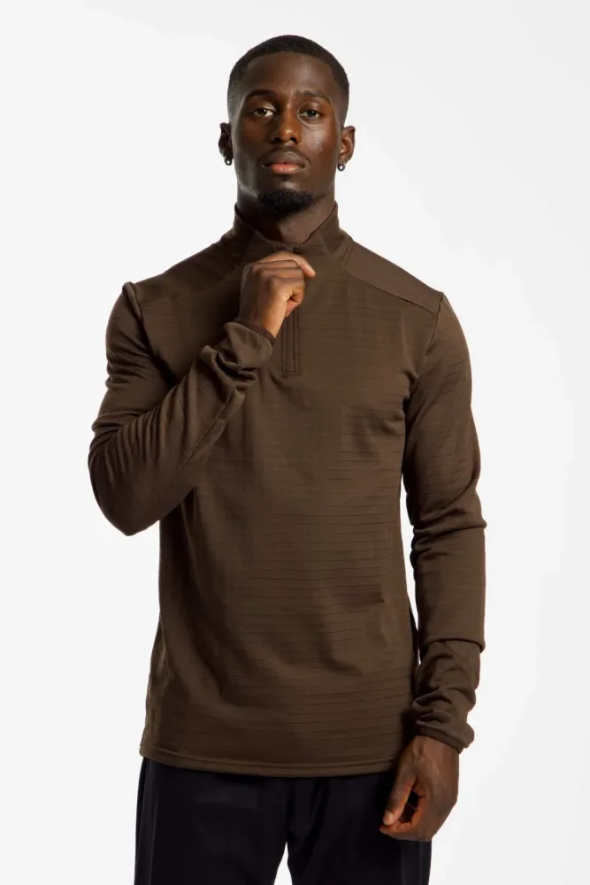 POWERZONE Herren Longsleeve Braun, Herren, Größe: XL