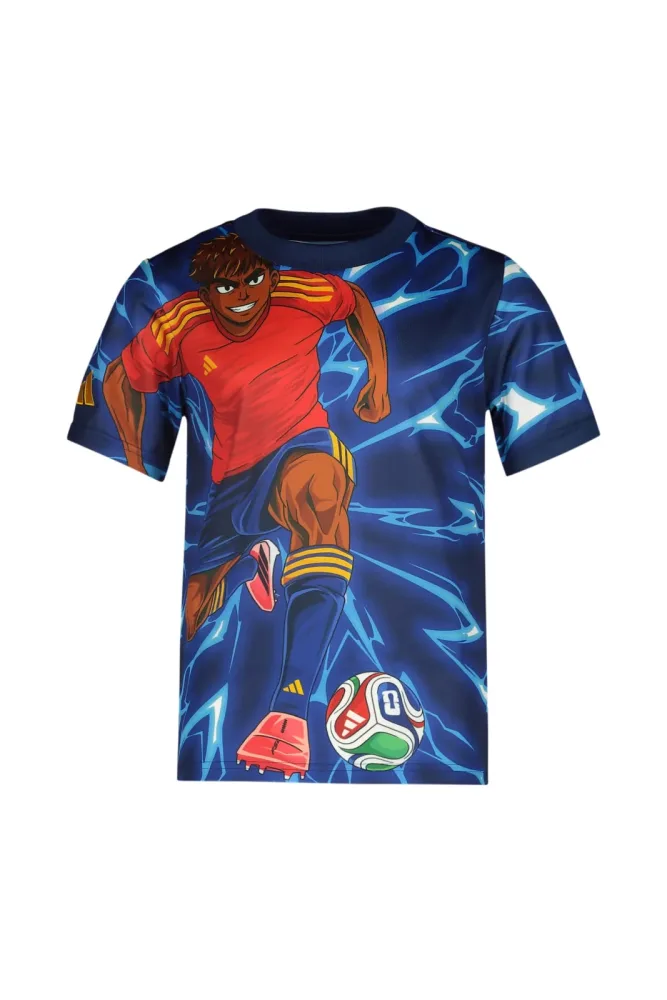 adidas Lamine Yamal 26 Anime Kinder T-Shirt Blau, , Größe: 164