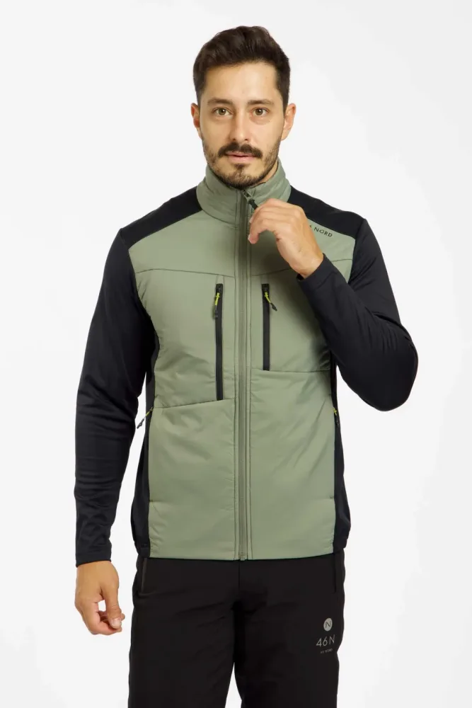 46 NORD Hybrid Insulation Herren Midlayer Grau, Herren, Größe: L