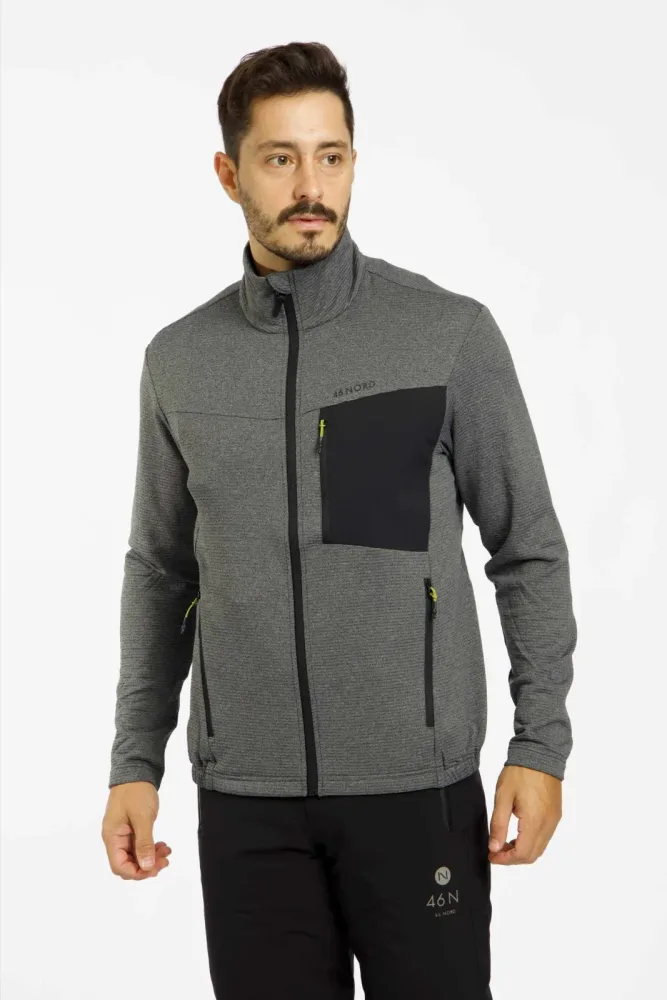 46 NORD Herren Midlayer Grau, Herren, Größe: M