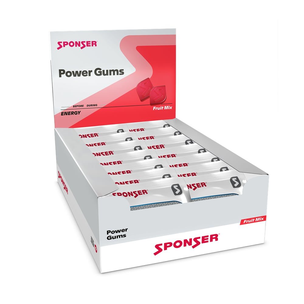 Sponser Power Gums Fruit Mix 20 x 75 g Energy Gummies Weiss, Herren, Größe: ONE SIZE