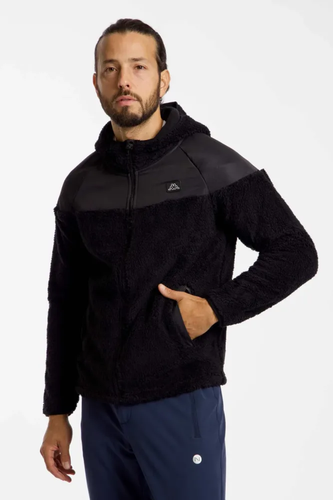 Kappa Ilui Herren Fleecejacke Schwarz, Herren, Größe: L