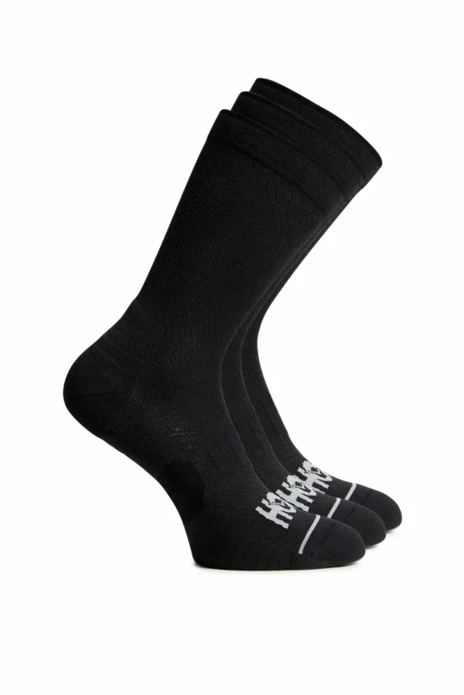 HOKA 3-Pack Run 34-46 Laufsocken Schwarz, Herren, Größe: III