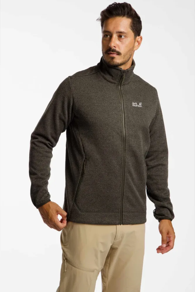 Jack Wolfskin Pinetrail Full-Zip Herren Midlayer Braun, Herren, Größe: S