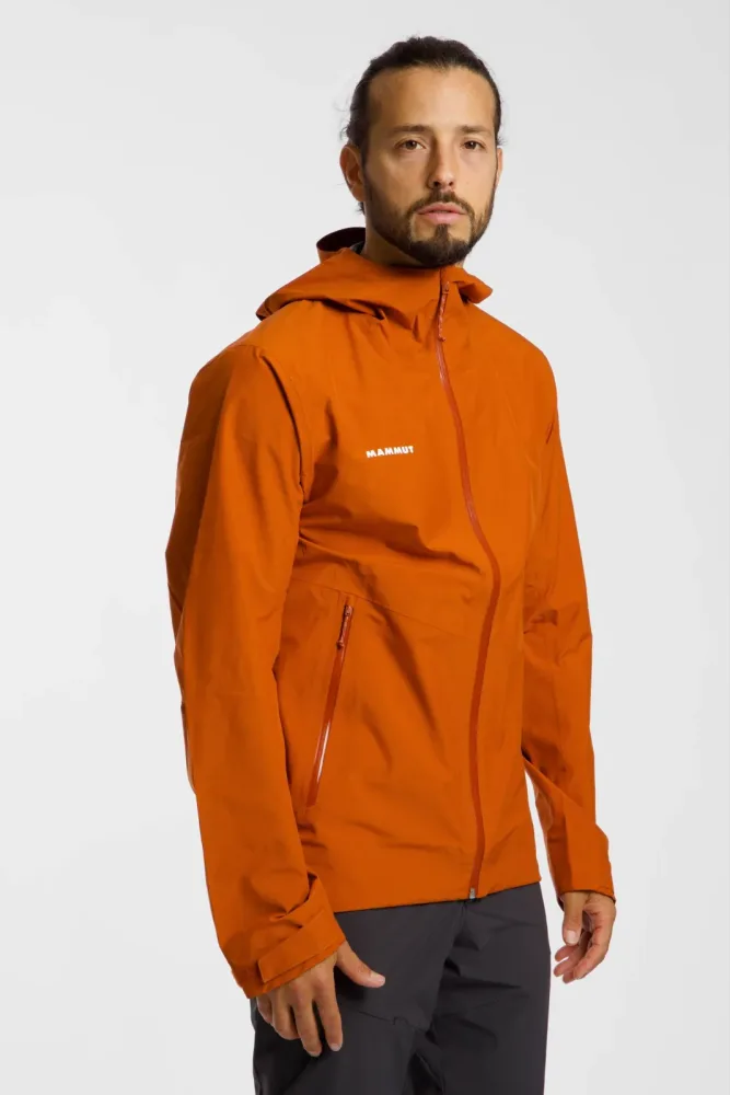 Mammut Leichte Hardshelljacke zum Wandern Alto Light HS Hooded Jacket Men Brown L