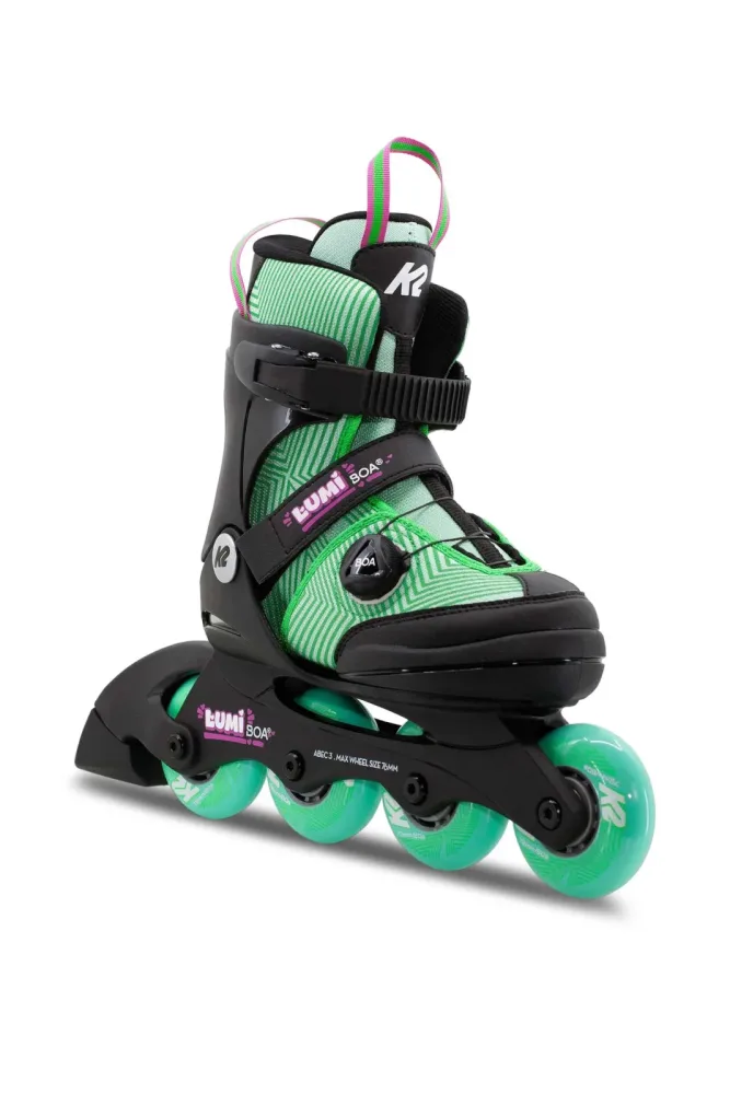 K2 Lumi BOA® Kinder Inlineskates Grün, , Größe: L