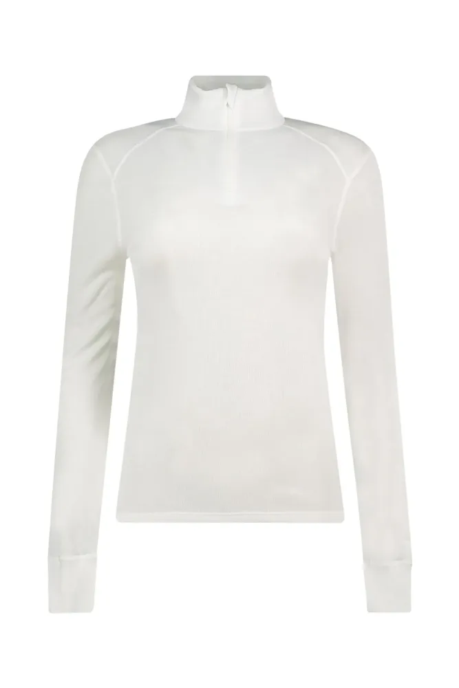 Odlo Active Warm Base Layer Half-Zip für Damen - Wandern, Ski & Snow - weiss, S