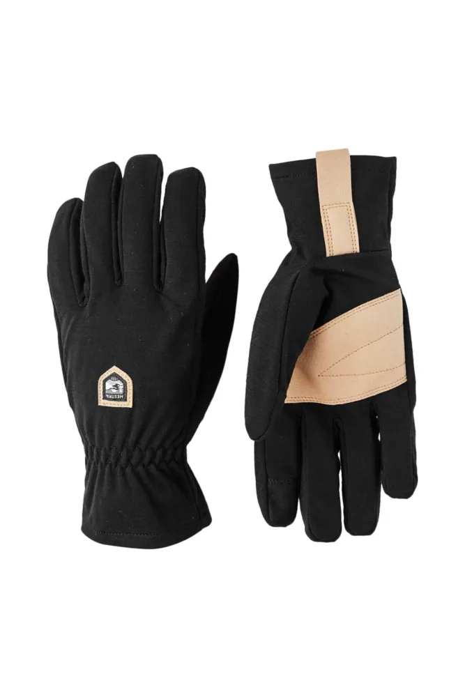 Hestra Windwool Merino Liner 5 Finger Damen Multifunktionshandschuh Schwarz, Damen, Größe: 7