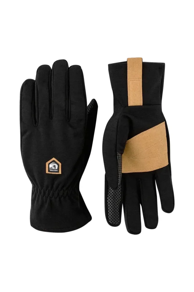Hestra Windwool Merino Liner 5 Finger Herren Multifunktionshandschuh Schwarz, Herren, Größe: 10