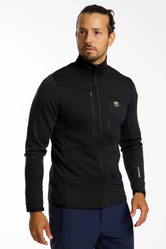 ORTOVOX Herren Fleecejacke Grid schwarz | M