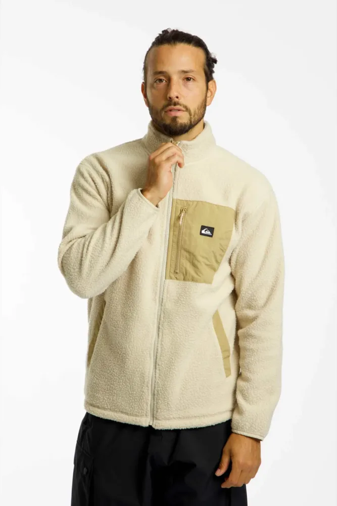 Quiksilver Clean Coast Herren Midlayer Beige, Herren, Größe: L