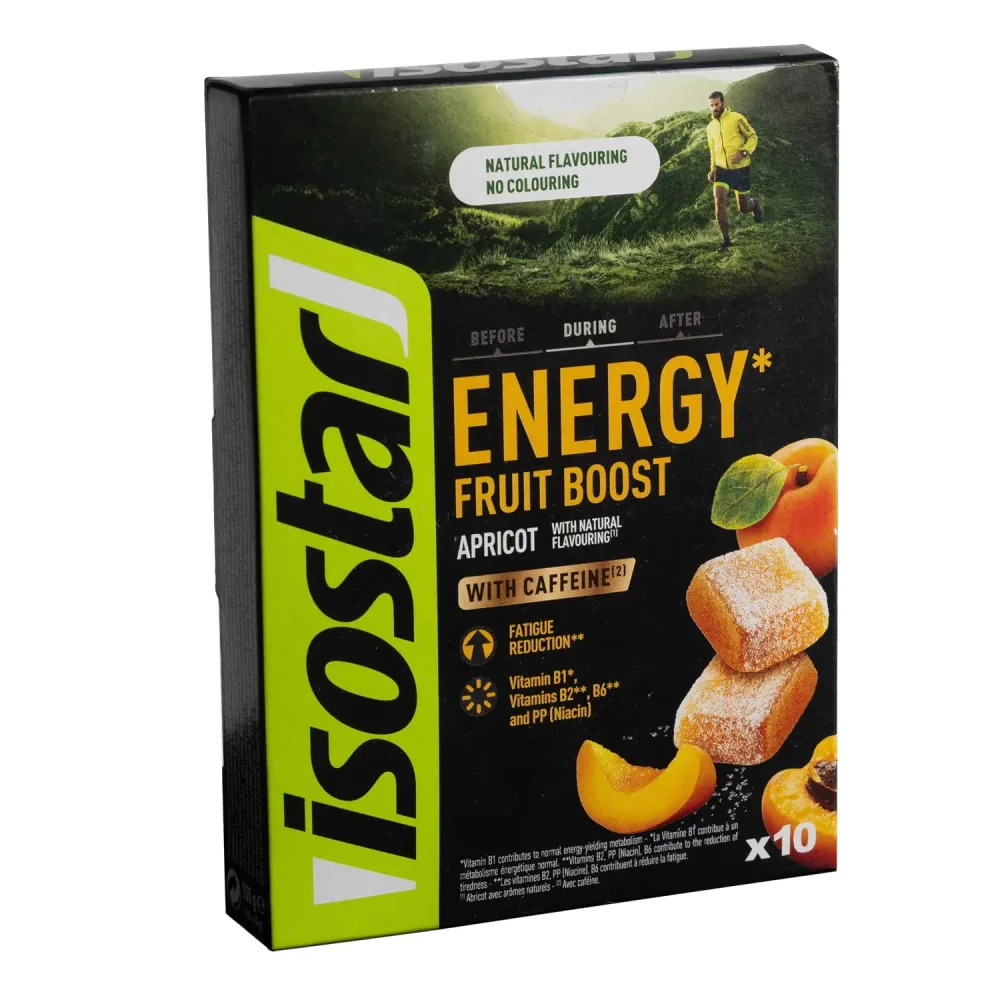 Isostar Energy Fruit Boost Apricot 10 x (10 x 10 g) Energy Gummies Orange, Herren, Größe: 0