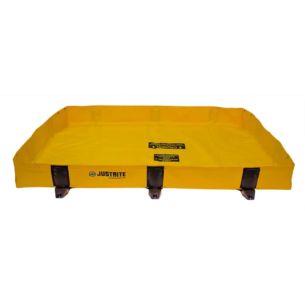 Justrite Leckage Faltwanne Lite, befahrbar, L 1200 x B 1200 x H 203 mm, 299 L, gelb