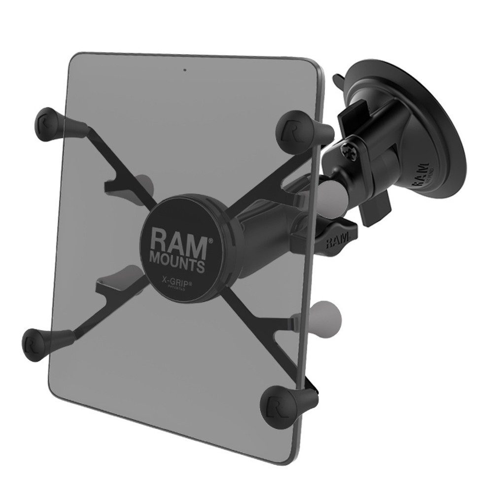 RAM Mounts X-Grip Saugfuss-Halterung für Tablets (7 Zoll), B-Kugel (1 Zoll), mittlerer Verbindungsarm