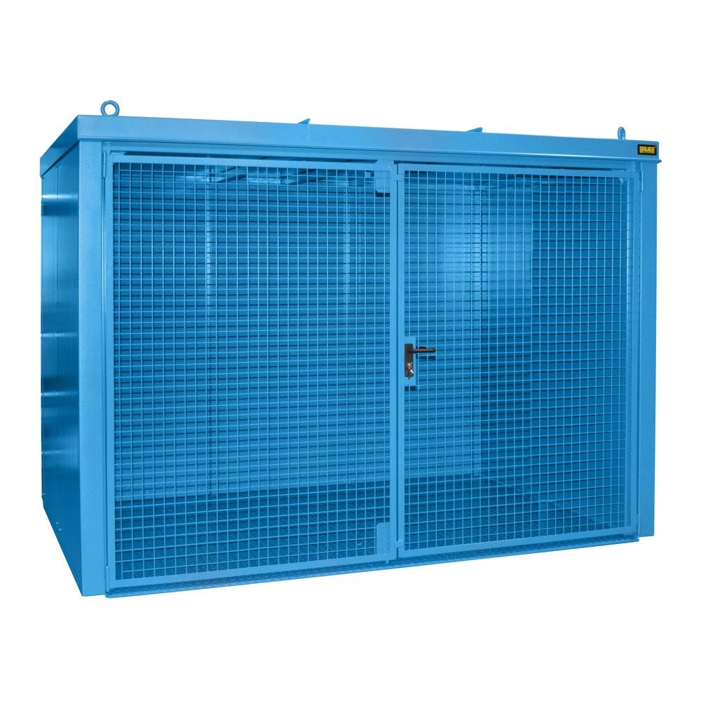Bauer® Gasflaschen-Container GFC-B, feuerbeständig, für max. 60 Flaschen, lichtblau
