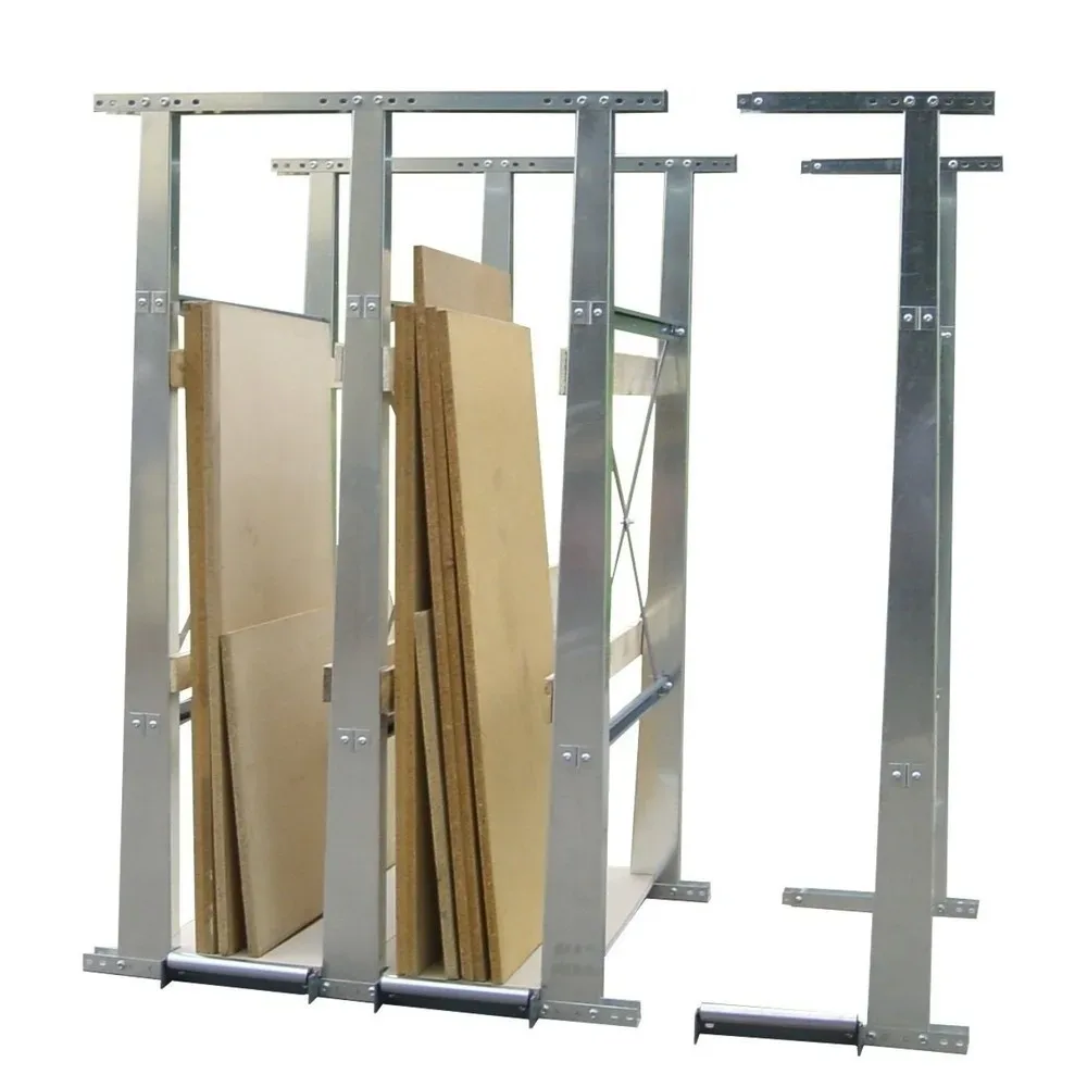 Vertikal-Plattenlager VLP, Anbautiefenergänzung, BxT 1.800 x 2.000 mm, 3 Fächer