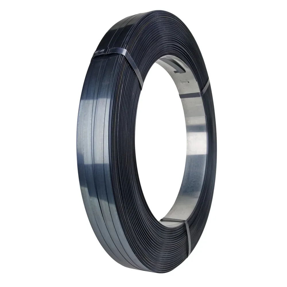 Stahlband, gebläut + gewachst, 12,7 mm x 380 lfm., Kern-Ø 300, Stärke 0,50 mm, Scheibenwicklung