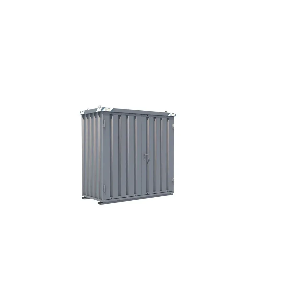 kaiserkraft Schnellbau-Container, verzinkt, Außen-BxHxT 2100 x 2100 x 1100 mm, 2 Flügeltüren