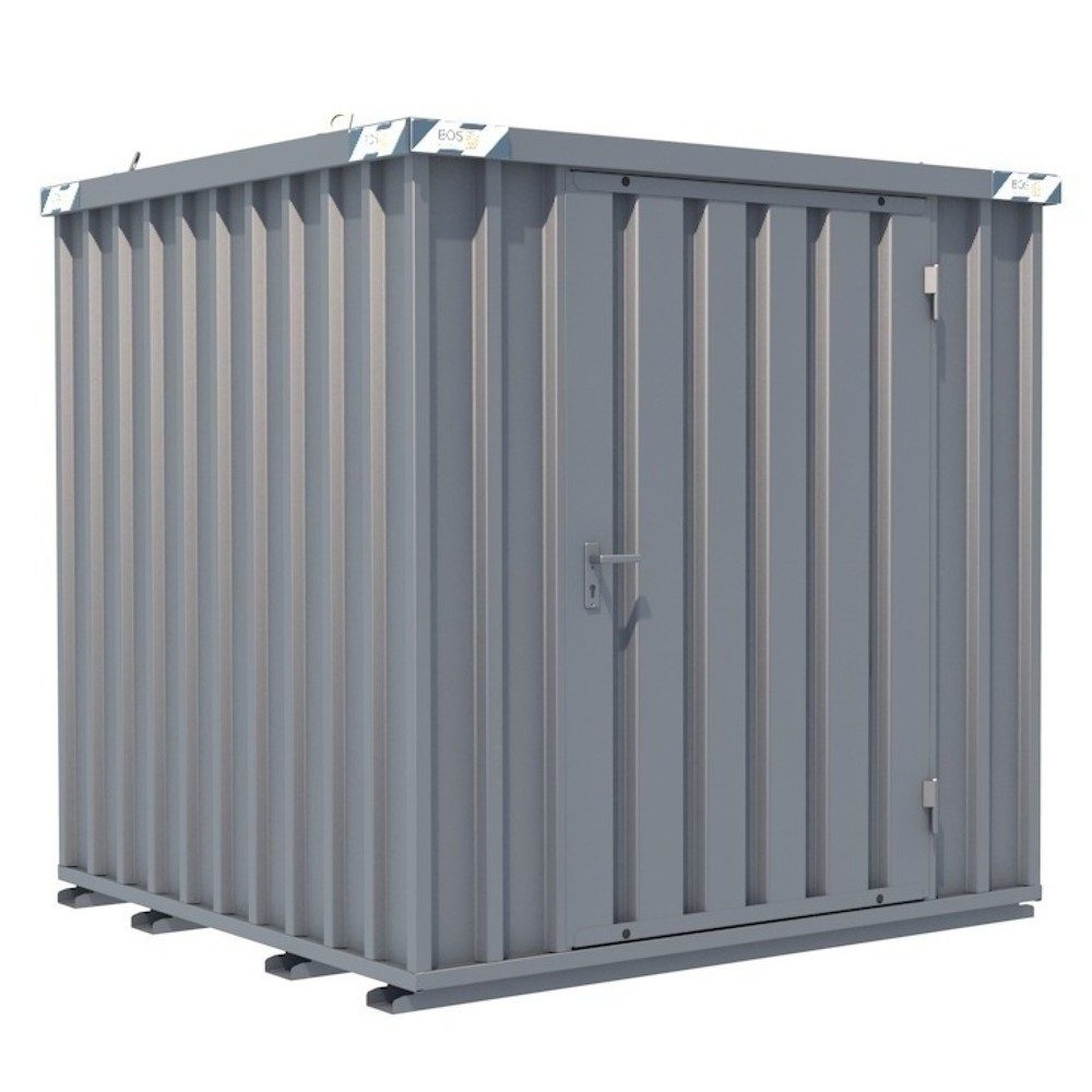 BOS® Schnellbaucontainer, HxBxT 2.100 x 2.100 x 2.100 mm, Tür stirnseitig, 1-flügelig