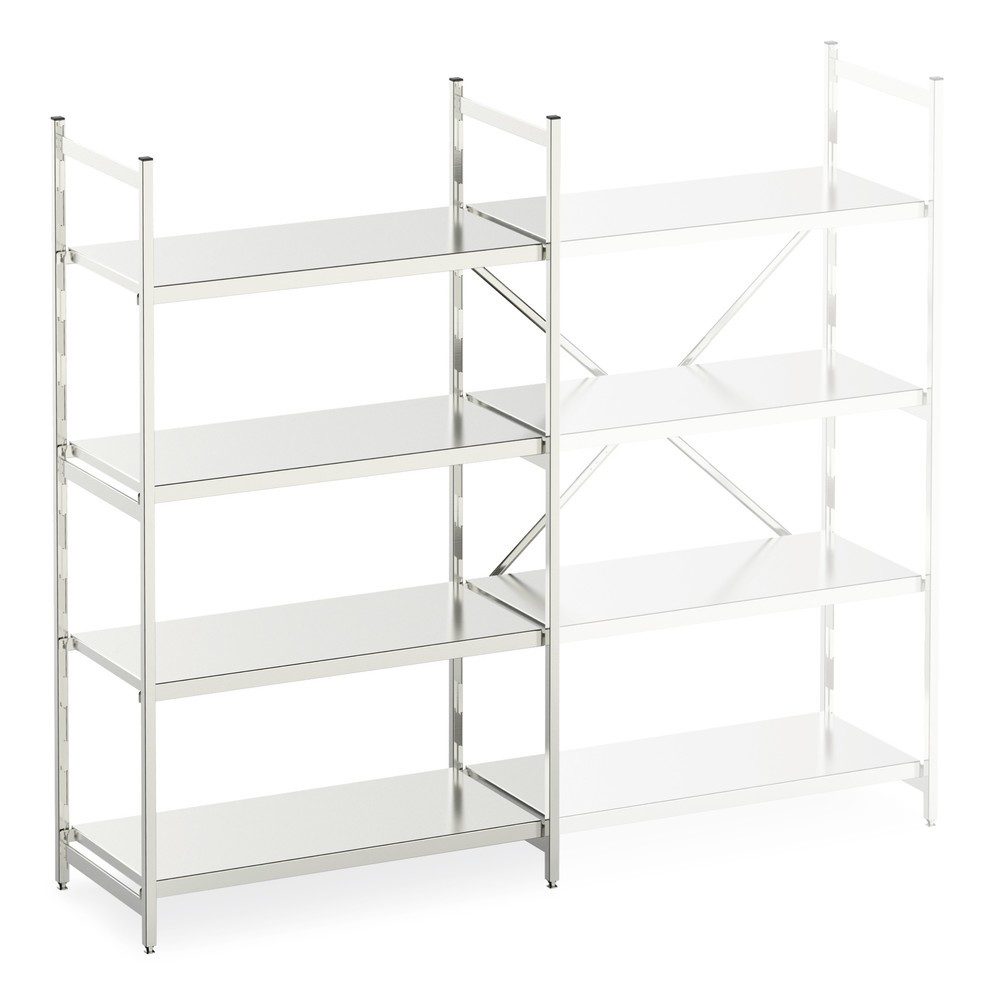 Aluminium-Regal mit geschlossenen Fachböden, GF, FL 600 kg, HxBxT 2.000 x 1.000 x 500 mm