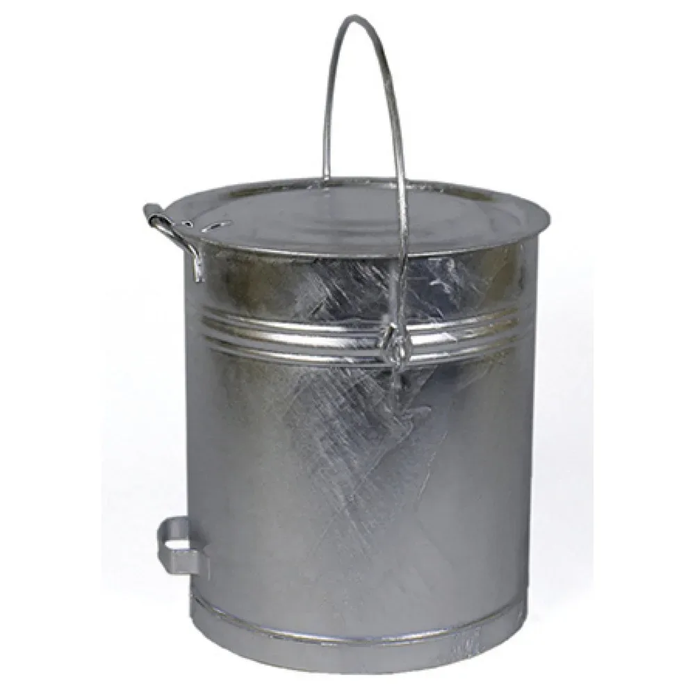 kaiserkraft Eimer mit Scharnierdeckel, aus Stahlblech, Volumen 40 l, H x Ø 420 x 360 mm, ab 1 Stk