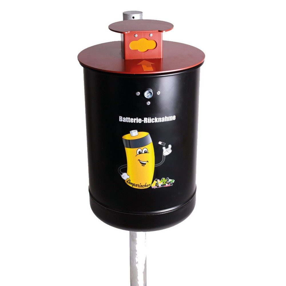 RENNER Batteriesammler Amperinchen, 10 Liter, pulverbeschichtet, moosgrün