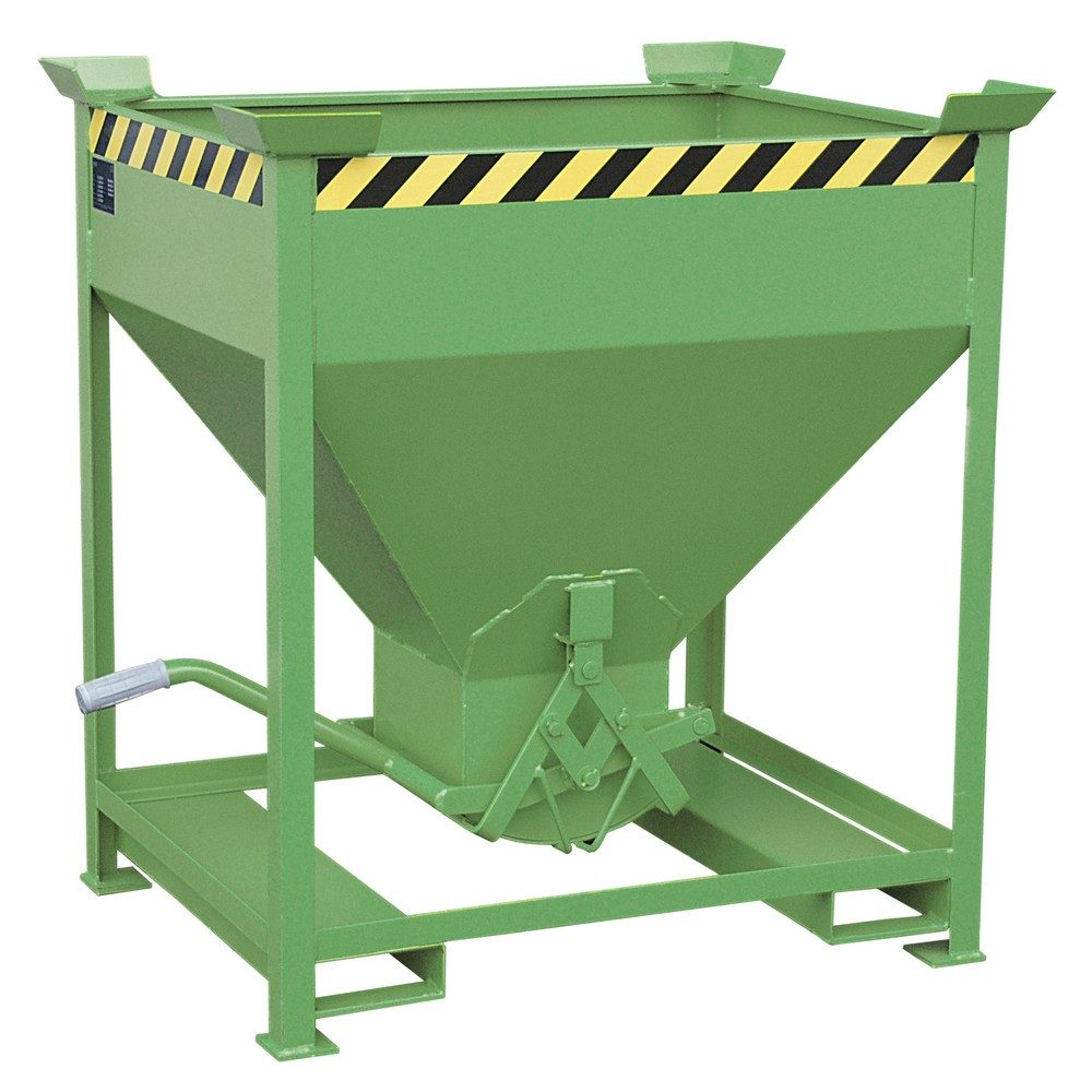 Silobehälter Typ SG 375, Einfahrtaschen, Inhalt 375 Liter, grün RAL 6011