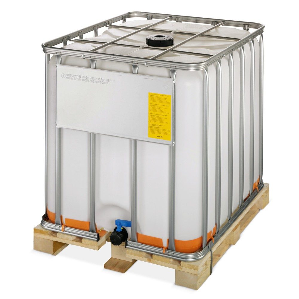IBC-Container Ex-Ausführung, auf Kunststoff-Palette, 1.000 Liter
