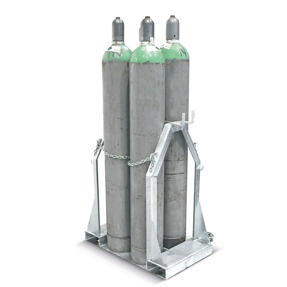 Stahlflaschenpalette SFP 4 für 4 Flaschen, Tragfähigkeit 350 kg