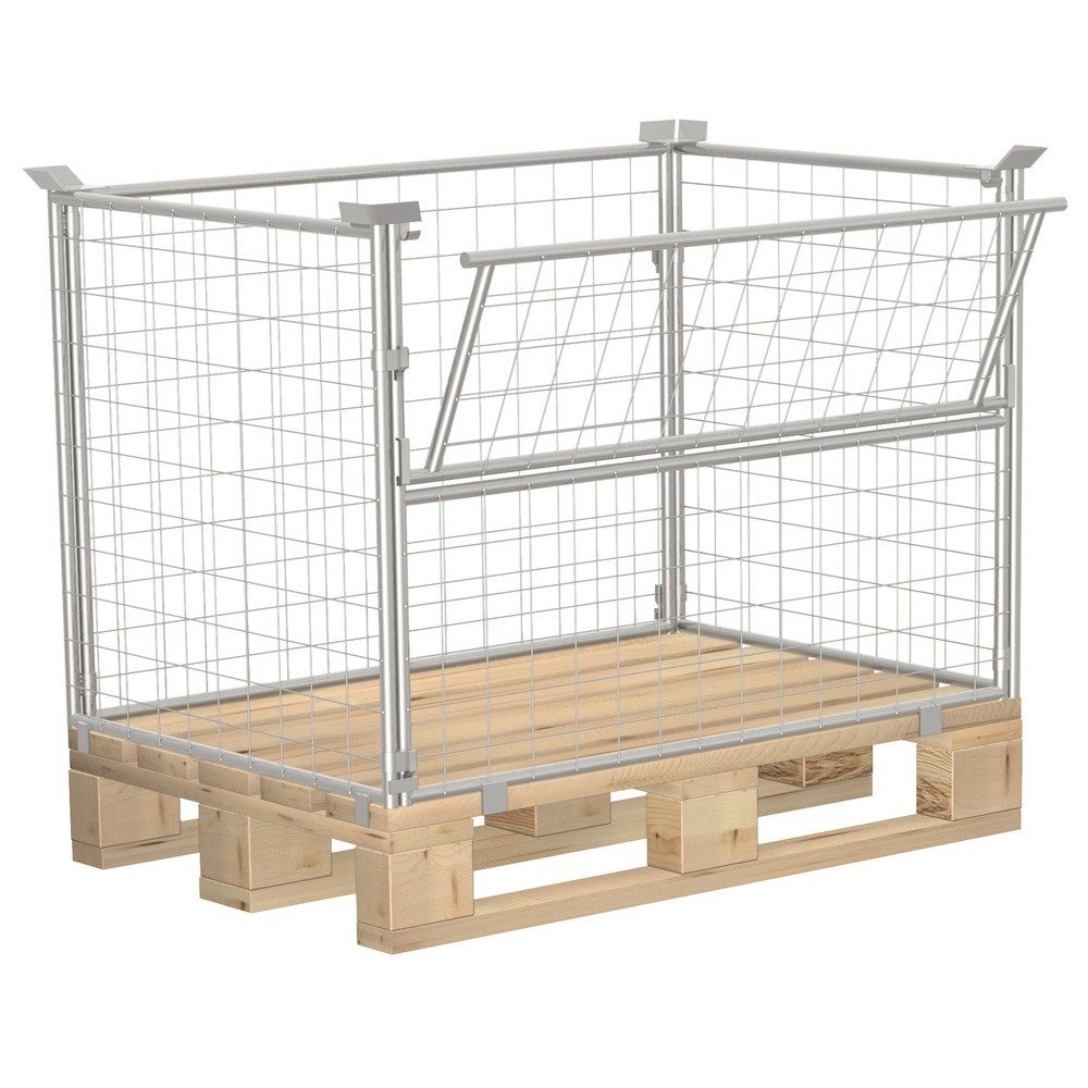 Palettenaufsatz Typ 64, 1200 x 800 x 800 mm, verzinkt