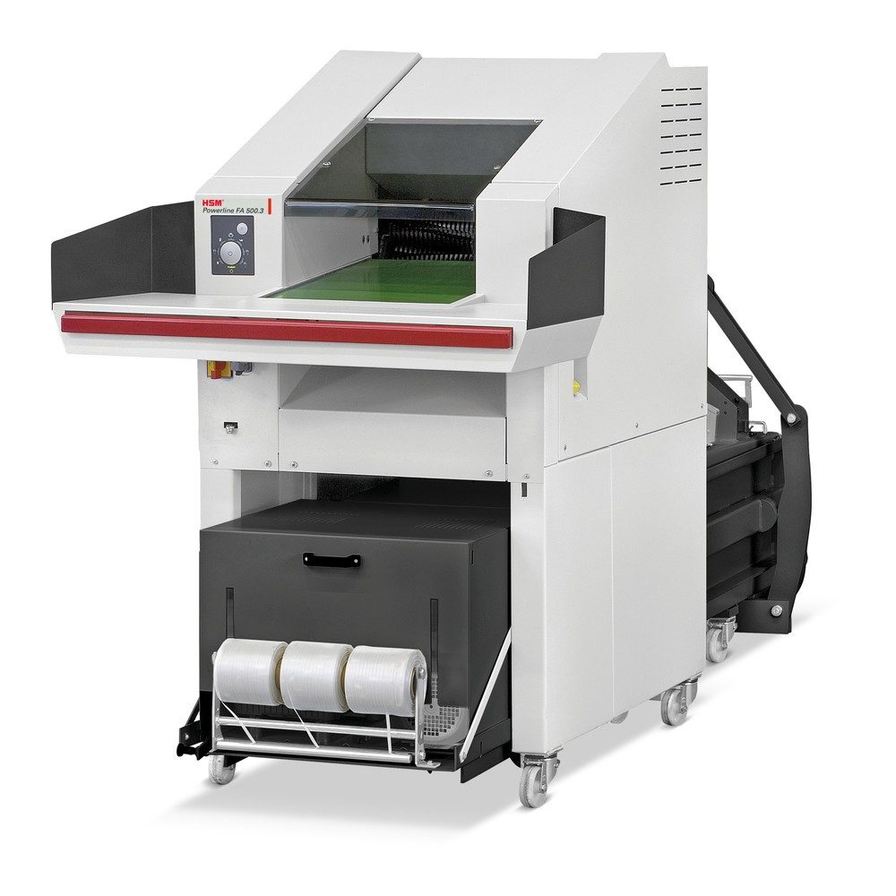 Schredder-Pressen-Kombination, Presskraft 85 kN, Schnittbreite 10,5 mm HSM