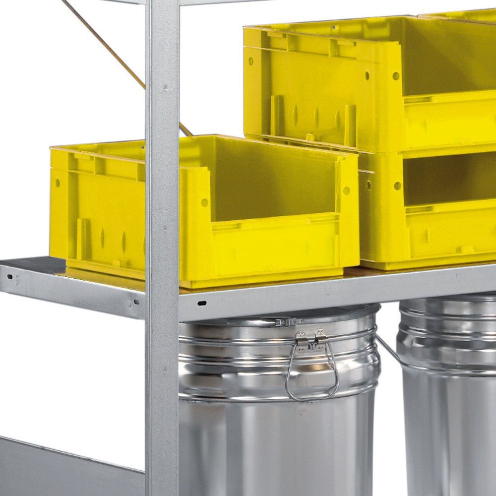 Fachboden für META Fachbodenregal Stecksystem, FL 230 kg, lichtgrau, BxT 1.000 x 500 mm