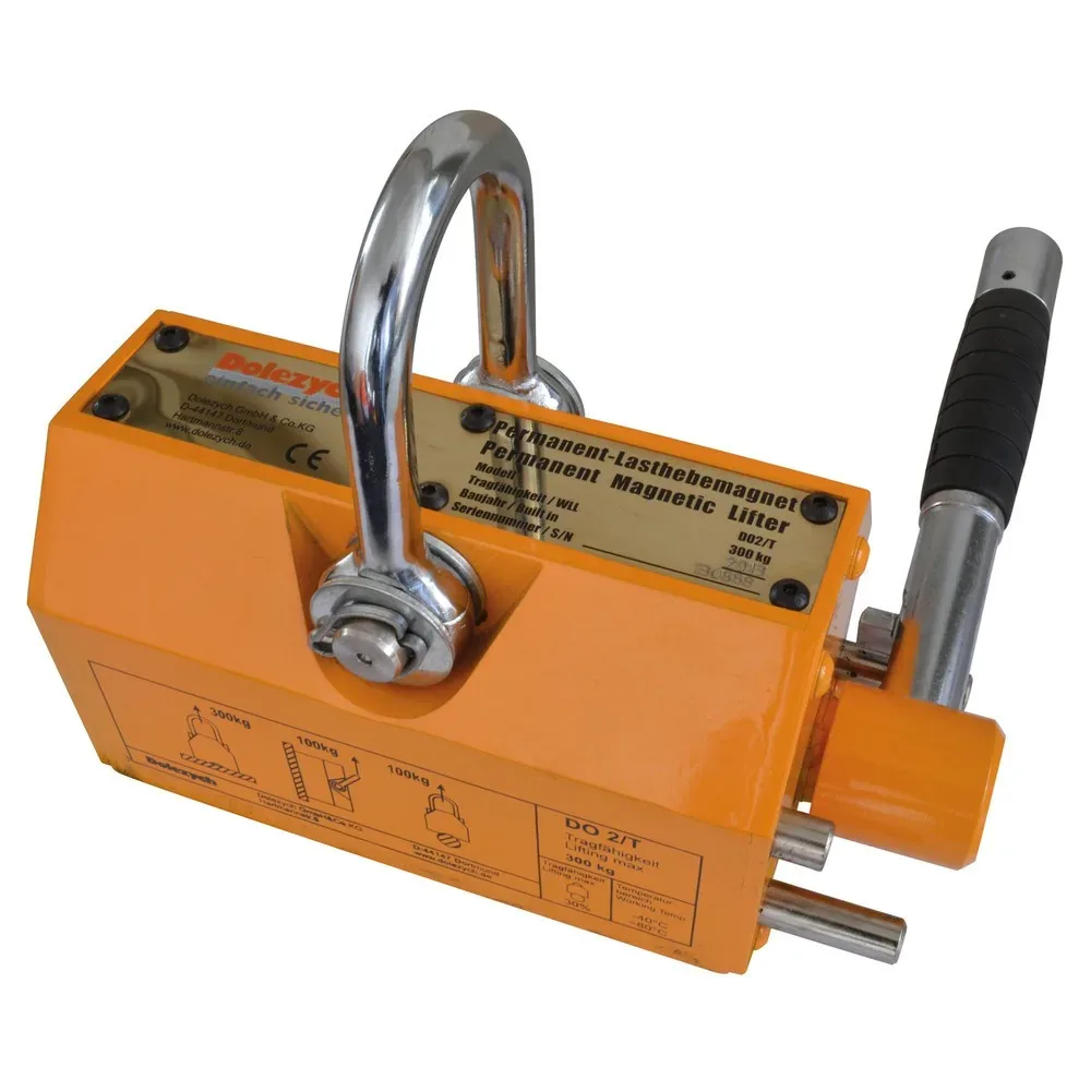 Dolezych Permanent-Lasthebemagnet Do 2 T100, TK Flachmaterial 100 kg, TK Rundmaterial 30 kg