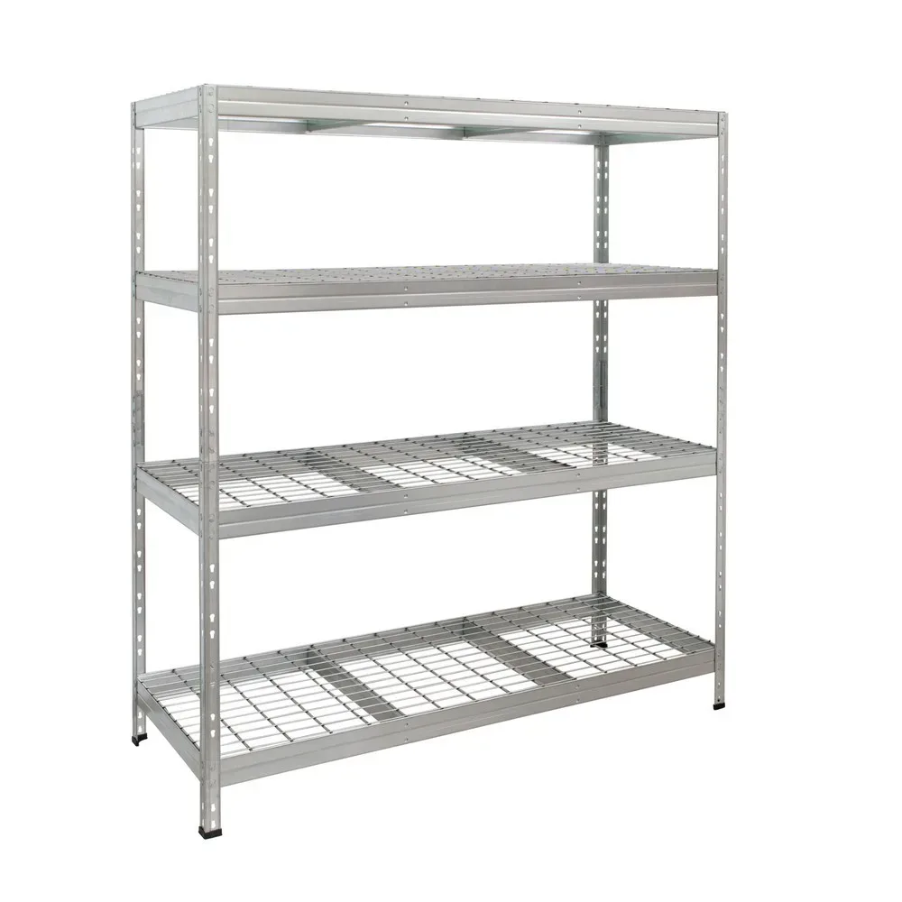 Outdoor-Weitspannregal mit Gitterböden, HxBxT 1.800 x 1.500 x 600 mm