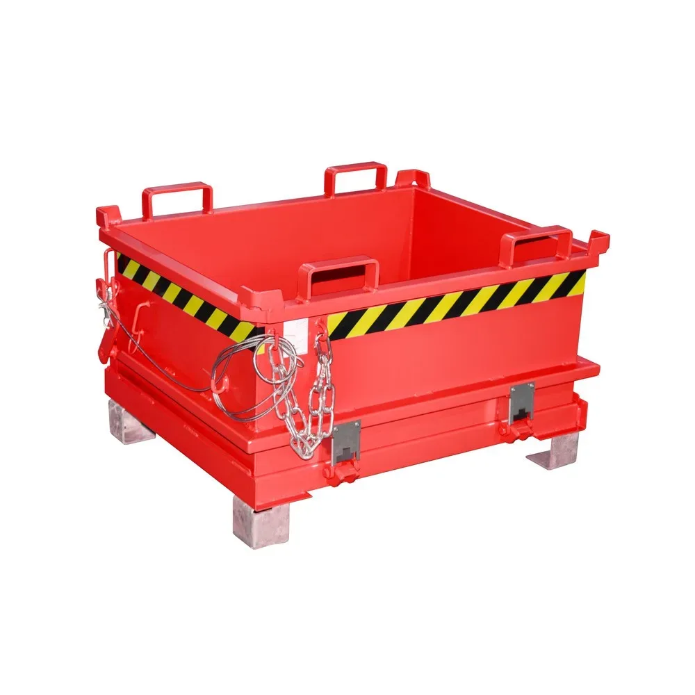 Bauer Mini-Klappbodenbehälter MSB 250, B 1000 x T 800 x H 625 mm, feuerrot RAL 3000
