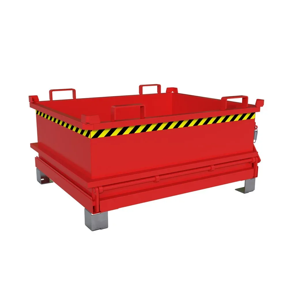 Bauer Mini-Klappbodenbehälter MSB 400, B 1200 x T 1000 x H 625 mm, feuerrot RAL 3000