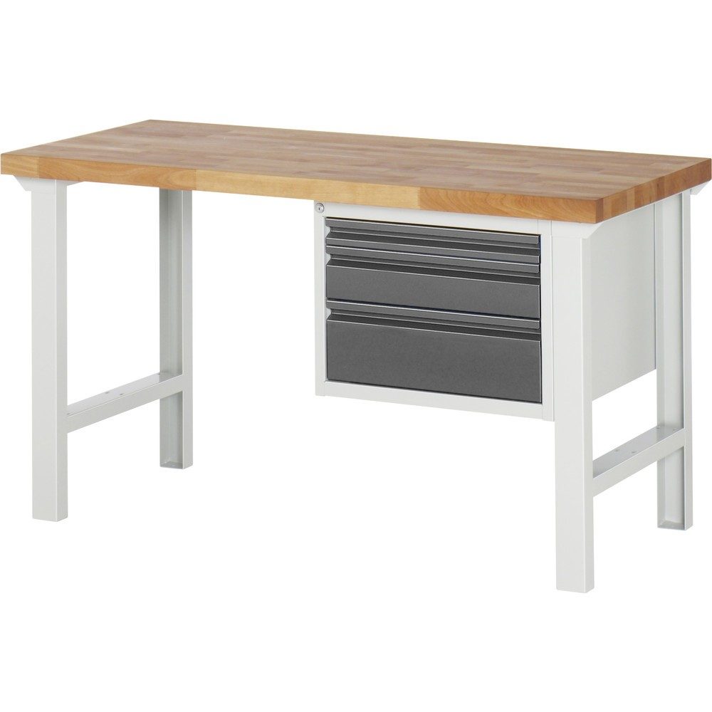 Steinbock® Werkbank Selection, mit 3 Schubladen, HxBxT 840 mm x 1.500 mm x 700 mm, RAL 7035/7016