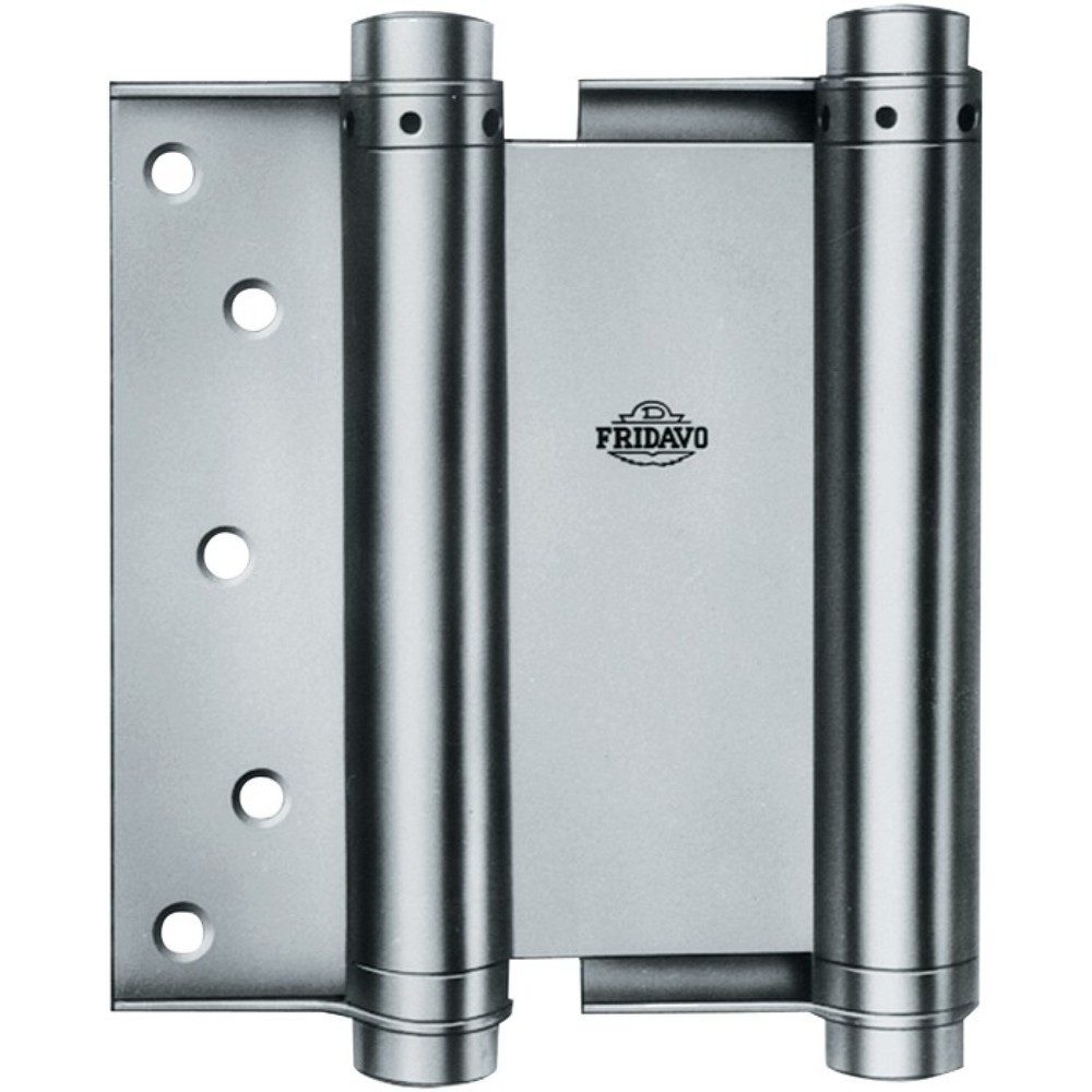 FRIDAVO Spiralfederpendeltürband Modell M, Grösse 30 100 mm, Stahl blank, doppelt wirkend