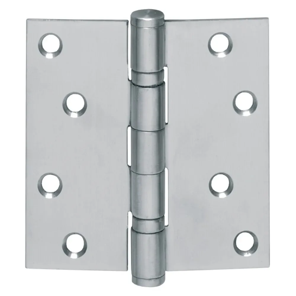 INTERSTEEL Kugellagertürscharnier, 76x76 mm DIN links / rechts, Edelstahl käntig, matt ausziehbarer Stift