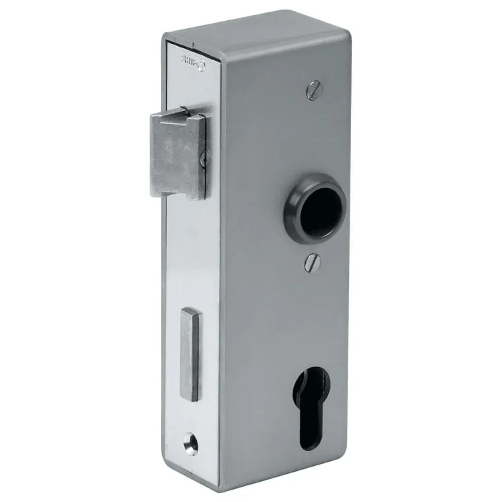 AMF Schlosskasten 141U, blank, Mass A30xB60xC172 mm, DIN links / rechts, Dornmass 40 mm
