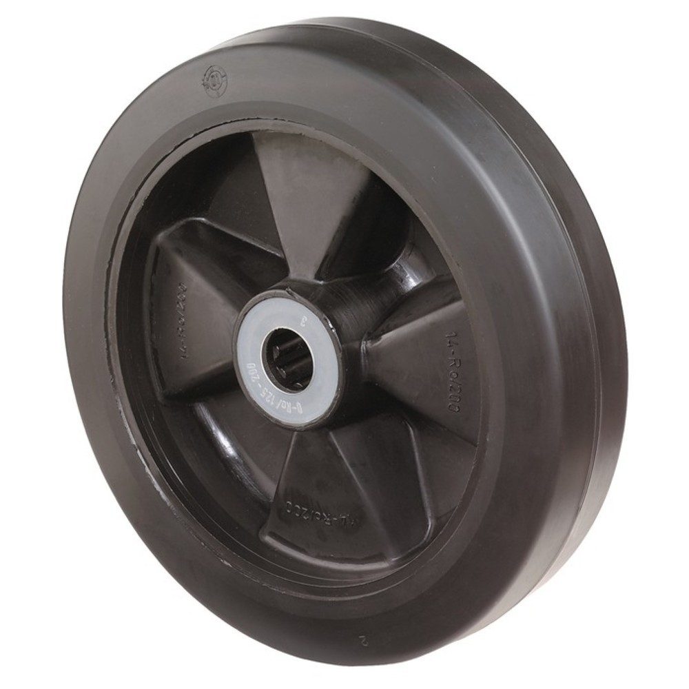 BS ROLLEN Ersatzrad, Gummi, Rad-Ø 160 mm Tragfähigkeit 250 kg, Achs-Ø 20 mm Nabenlänge 58 mm